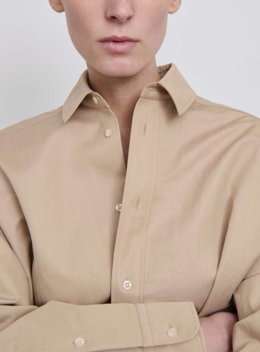 Drill Shirt Dress Mini